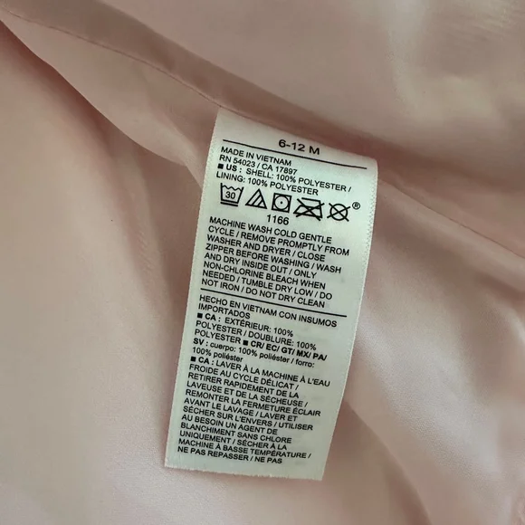 Baby Old Navy Pink Faux Fur Hooded Jacket 6-12M Red Heart Pockets Valentine - Picture 5 of 5